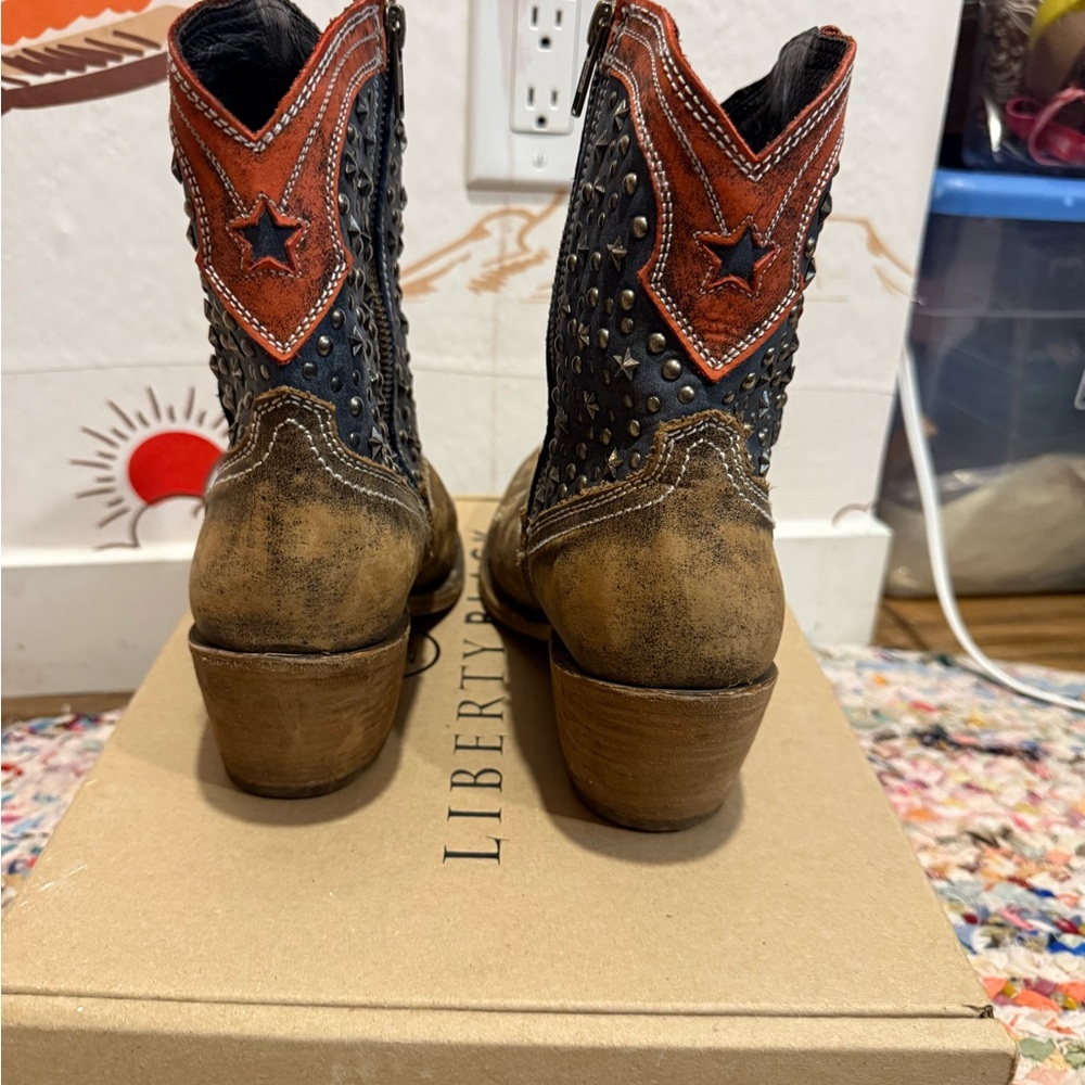 like new Liberty Black Jules Vintage Canela Ankle Boots - Picture 6 of 6